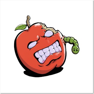 angry apple Posters and Art